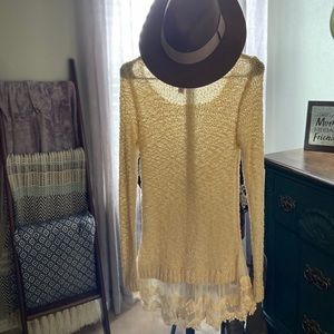 Long sleeve sweater/lace dress